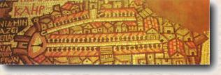 Jeruzslem (mozaik a madabai Szent Gyrgy templomban)